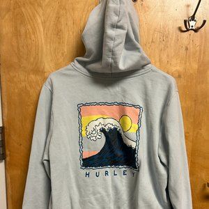 Hurley Sweatshirt, Girls Size xl, light blue